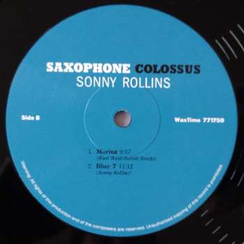 LP Sonny Rollins: Saxophone Colossus LTD