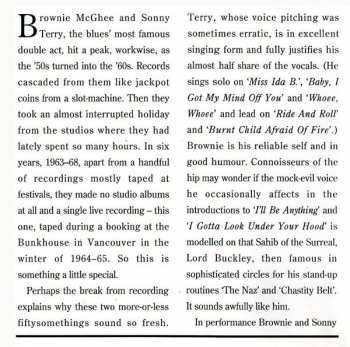 CD Sonny Terry & Brownie McGhee: At The Bunkhouse