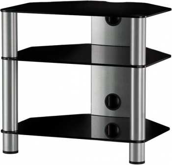 Audiotechnika SONOROUS RX-2130 - hifi stolek 3 police, stříbrný, černá skla