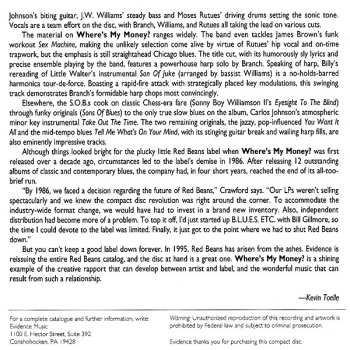 CD Sons Of Blues: Where's My Money?