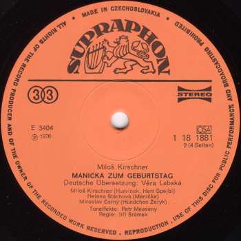 2LP Spejbl & Hurvínek: Zum Geburtstag