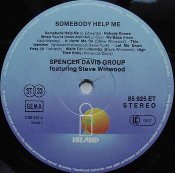 LP The Spencer Davis Group: Somebody Help Me