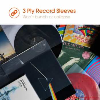 Audiotechnika Spincare Audiophile 12 Inch Inner Vinyl Record Sleeves - 100 Ks