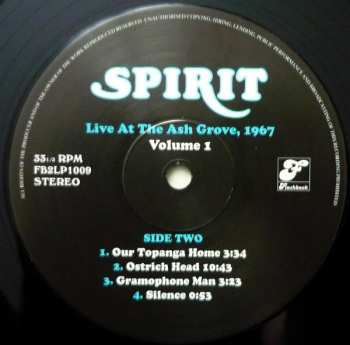 2LP Spirit: Live At The Ash Grove, 1967 Volume 1