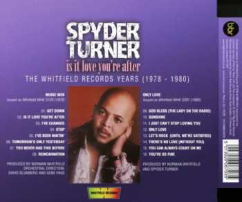 CD Spyder Turner: Is It Love You're After (The Whitfield Records Years (1978-1980))