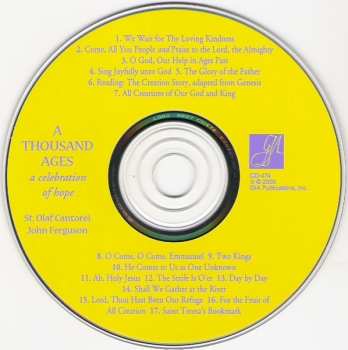 CD St. Olaf Cantorei: A Thousand Ages (A Celebration Of Hope)