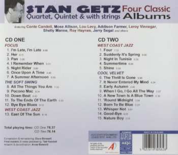 2CD Stan Getz: Four Classic Albums: Focus / The Soft Swing / West Coast Jazz / Cool Velvet
