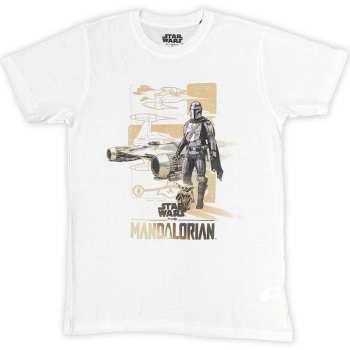 Merch Star Wars: Póló The Mandalorian Din & Grogu