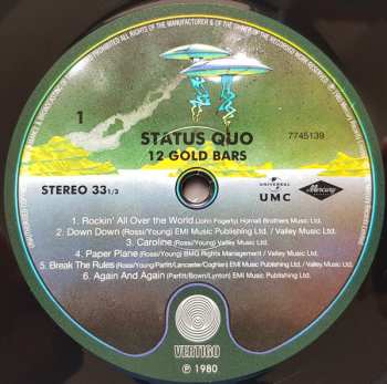 LP Status Quo: 12 Gold Bars