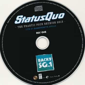 2CD Status Quo: The Frantic Four Reunion 2013 (Live At Hammersmith Apollo)