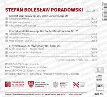 CD Łukasz Borowicz: Violin Concerto, Op. 70 / Double Bass Concerto, Op. 26 / Symphony No. 3, Op. 29