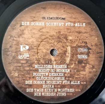 LP Stefan Kleinkrieg: Die Sonne Scheint Für Alle