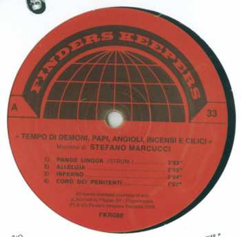 EP Stefano Marcucci: Tempo Di Demoni, Papi, Angioli, Incensi E Cilici