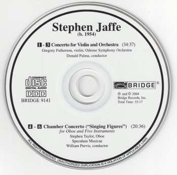 CD Odense Symfoniorkester: The Music Of Stephen Jaffe, Volume Two: Concerto For Violin And Orchestra • Chamber Concerto ("Singing Figures") 