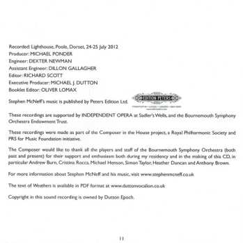 CD Bournemouth Symphony Orchestra: Stephen McNeff: Sinfonia, Secret Destinations, Weathers & Heiligenstadt