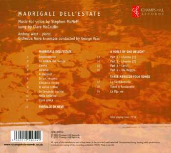 CD Stephen McNeff: Madrigali Dell'estate (Music For Voice By Stephen McNeff Sung By Clare McCaldin)