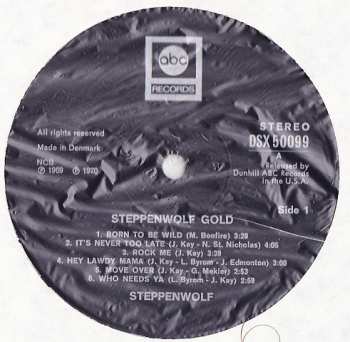 LP Steppenwolf: Gold (Their Great Hits)