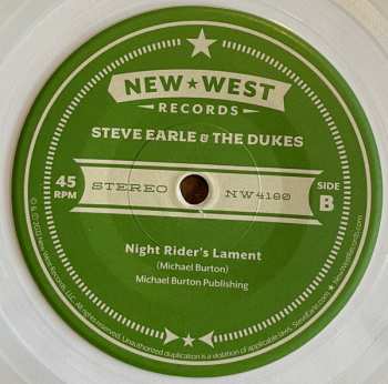 SP Steve Earle & The Dukes: Up Against The Wall Redneck Mother / Night Rider's Lament CLR
