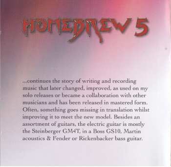 CD Steve Howe: Homebrew 5