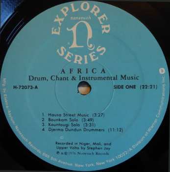 LP Steve Jay: Africa - Drum, Chant & Instrumental Music