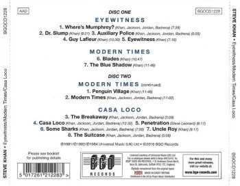 2CD Steve Khan: Eyewitness / Modern Times / Casa Loco
