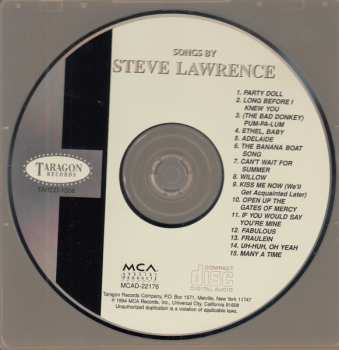 CD Steve Lawrence: Songs By Steve Lawrence