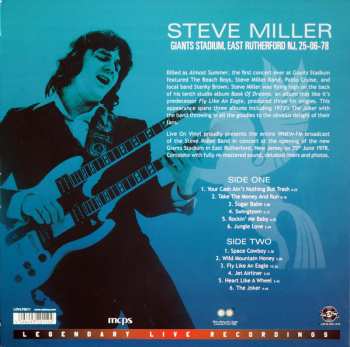 LP Steve Miller: Giants Stadium, East Rutherford Nj 25-06-78