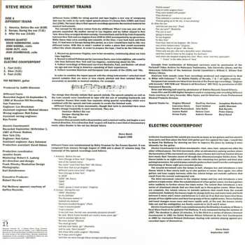 LP Kronos Quartet: Different Trains / Electric Counterpoint