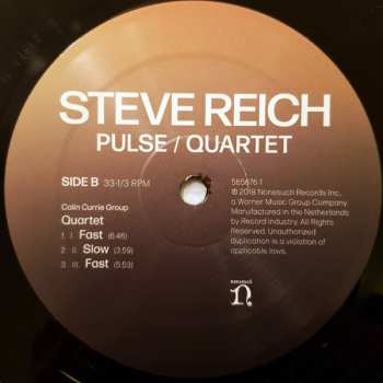 LP Steve Reich: Pulse / Quartet