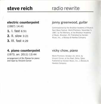 CD Steve Reich: Radio Rewrite