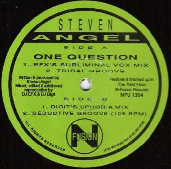Album Steven Angel: One Question