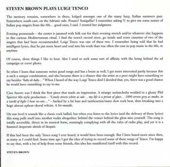 CD Steven Brown: Brown Plays Tenco - Le Canzoni Di Luigi Tenco (Studio & Live)