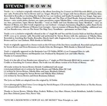 CD Steven Brown: Searching For Contact