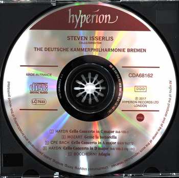 CD Deutsche Kammerphilharmonie Bremen: Haydn Cello Concertos CPE Bach