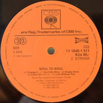 LP Stevie Ray Vaughan & Double Trouble: Soul To Soul