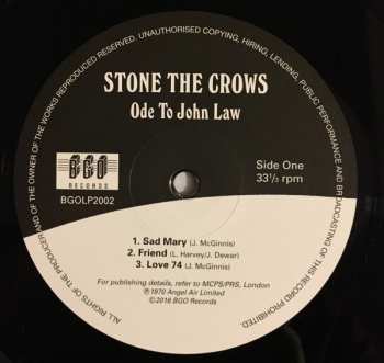 LP Stone The Crows: Ode To John Law