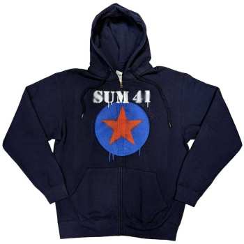 Merch Sum 41: Sum 41 Unisex Zipped Hoodie: Star Logo (ex-tour) (small) S