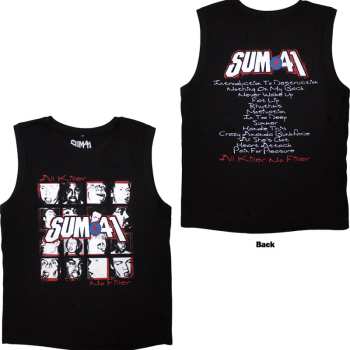 Merch Sum 41: Sum 41 Unisex Tank T-shirt: All Killer No Filler Tracklist (black) (back Print) (small) S