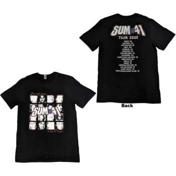 Merch Sum 41: Sum 41 Unisex T-shirt: Aknf Grid European Tour 2022 (back Print & Ex-tour) (small) S