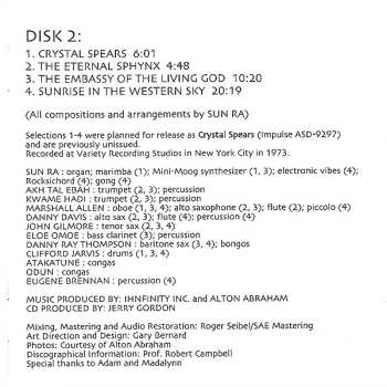 2CD Sun Ra: The Great Lost Sun Ra Albums (Cymbals & Crystal Spears)