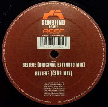 Album Sunblind: Believe