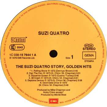LP Suzi Quatro: The Suzi Quatro Story - 12 Golden Hits