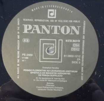2LP Petr Eben: Poggi Florentini Ad Leonardum Aretinum Epistola De Magistri Hieronymi De Praga Supplicio, Missa Cum Populo