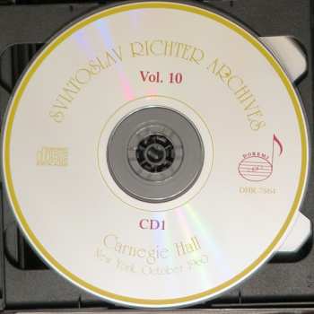 6CD/Dobozkészlet Sviatoslav Richter: Carnegie Hall, New York, October 19, 23, 25, 28, 30, 1960 - Sviatoslav Richter Achives, Vol. 10