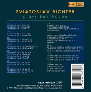 12CD/Dobozkészlet Ludwig van Beethoven: Sviatoslav Richter Plays Beethoven