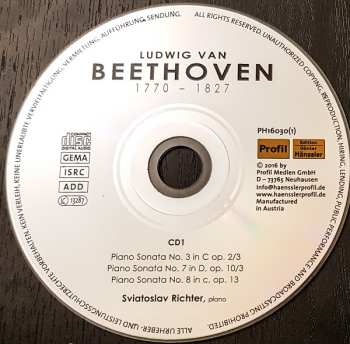 12CD/Dobozkészlet Ludwig van Beethoven: Sviatoslav Richter Plays Beethoven