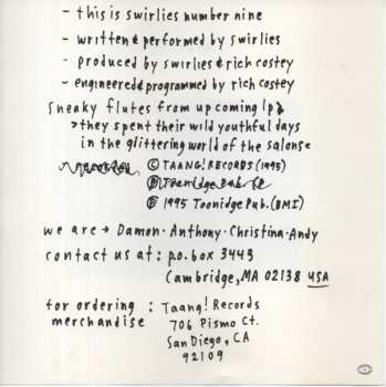 CD Swirlies: Sneaky Flutes And Sneaky Flute Music