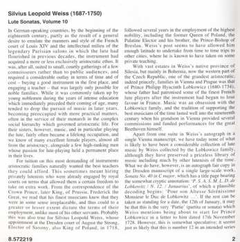 CD Sylvius Leopold Weiss: Lute Sonatas, Volume 10