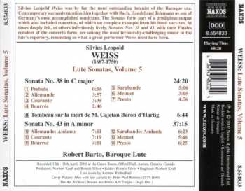 CD Sylvius Leopold Weiss: Lute Sonatas, Volume 5