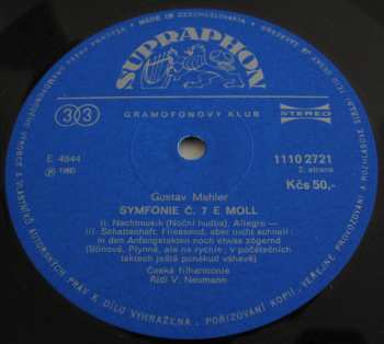 2LP The Czech Philharmonic Orchestra: Symfonie Č. 7 E Moll (2xLP)